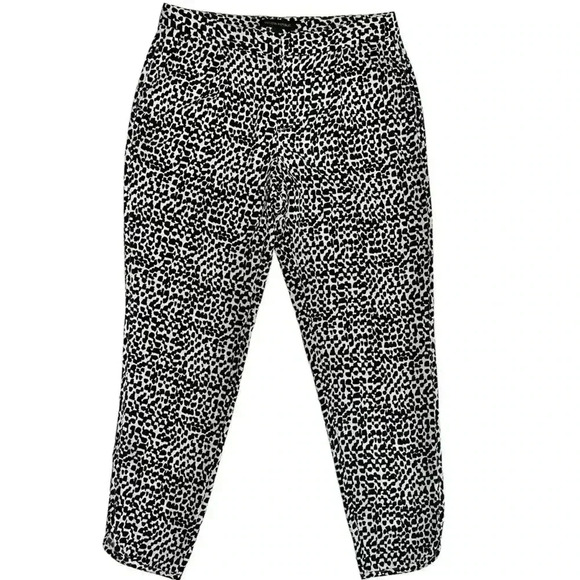 Banana Republic geometric design pants size 0 black and white - Picture 1 of 11